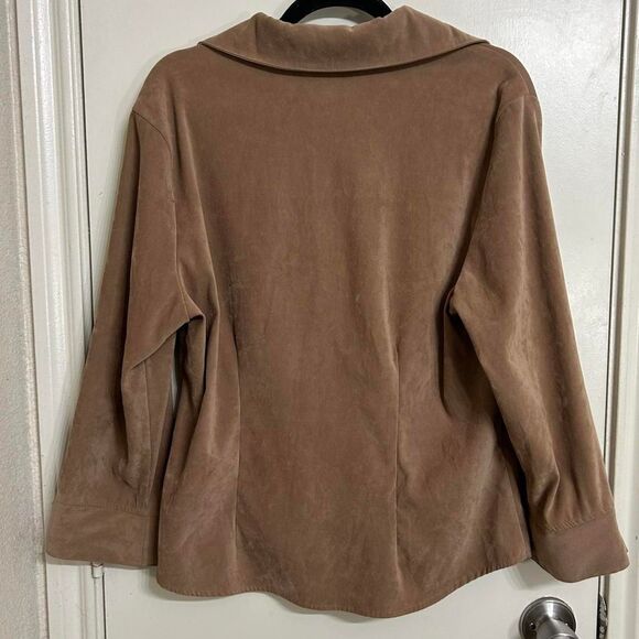 Vintage Selene Women's Beige Faux Suede Jacket - Picture 2 of 4
